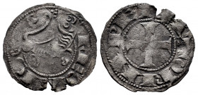 Kingdom of Castille and Leon. Alfonso VII (1126-1157). Dinero. (Bautista-109). Ve. 0,77 g. Mintmark T with dots. Very rare. Choice VF. Est...250,00. ...
