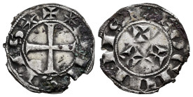 Kingdom of Castille and Leon. Alfonso VII (1126-1157). Dinero. Sahagún Abbey. Sahagún (Leon). (Bautista-131). (Imperatrix-A7:76.2). Anv.: ✠ ✴ IESVS ✴....