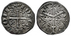 Kingdom of Castille and Leon. Fernando III (1217-1252). Dinero. Leon. (Bautista-329.1). Ve. 0,75 g. Pellets below the branches´s intersections. Delica...