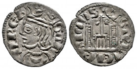 Kingdom of Castille and Leon. Sancho IV (1284-1295). Cornado. Coruña. (Bautista-428.1). Ve. 0,83 g. Scallop and A on the castle. Attractive. Almost XF...
