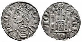 Kingdom of Castille and Leon. Sancho IV (1284-1295). Cornado. Leon. (Bautista-430.3). Ve. 0,77 g. Stars on the sides of the central cross and retrogra...