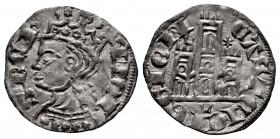 Kingdom of Castille and Leon. Alfonso XI (1312-1350). Cornado. Leon. (Bautista-475.1). Ve. 0,70 g. L and stars above the towers of the castle and L be...