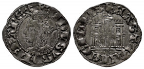 Kingdom of Castille and Leon. Alfonso XI (1312-1350). Cornado. Coruña. (Bautista-479.2). Ve. 0,88 g. With modern scallop below the castle. VF. Est...6...