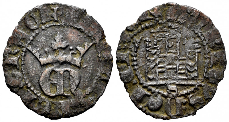 Kingdom of Castille and Leon. Enrique II (1368-1379). 1/4 real. Sevilla. (Bautis...
