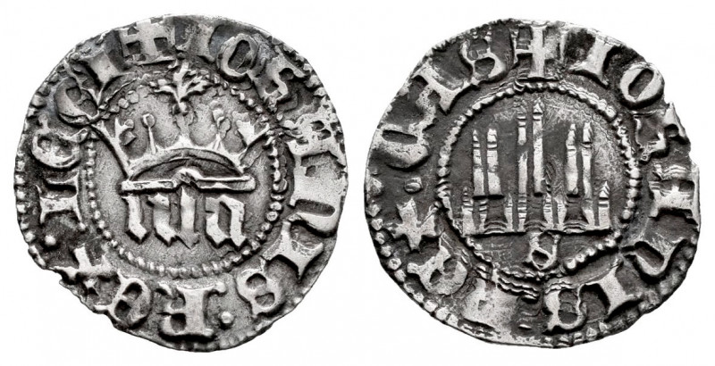 Kingdom of Castille and Leon. Juan I (1379-1390). 1/6 real. Sevilla. (Bautista-8...