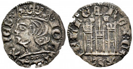 Kingdom of Castille and Leon. Juan I (1379-1390). Cornado. Segovia. (Bautista-749). Ve. 0,75 g. With S and E on both sides of the cross. Choice VF. Es...