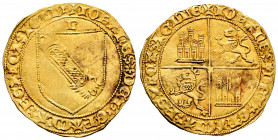 Kingdom of Castille and Leon. Juan II (1406-1454). Dobla de la Banda. Burgos. (Bautista-787). (Tauler-107). Anv.: + IOHANES DEI GRACIA REX CASTELL. Re...