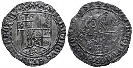 Catholic Kings (1474-1504). 1 real. Segovia. F. (Cal-391). Ag. 3,22 g. Aqueduct and F on reverse. Dark patina. Choice VF/VF. Est...120,00. 

Spanish...