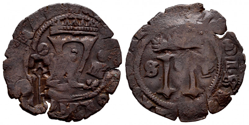 Charles-Joanna (1504-1555). 4 maravedis. ND. Santo Domingo. S-P. (Cal-35). Ae. 3...