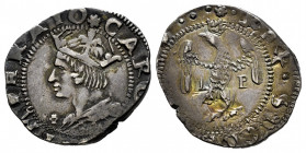 Charles I (1516-1556). 1 tari. (1533) ND. Sicilia. IP. (Tauler-109 similar). (Cru C.G-4173). Ag. 2,95 g. Beautiful patina. Rare. Choice VF. Est...150,...