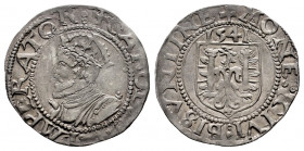 Charles I (1516-1556). 1 carlos. 1541. Besançon. (Tauler-432). (Vti-Unlisted). Ag. 1,26 g. With some original luster remaining. Almost XF. Est...100,0...