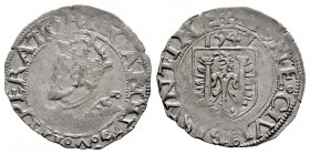 Charles I (1516-1556). 1 carlos. 1547. Besançon. (Tauler-436). (Vti-Unlisted). Ag. 1,06 g. Choice VF. Est...75,00. 

Spanish Description: Carlos I (...