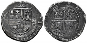 Philip II (1556-1598). 4 reales. México. O. (Cal-506). Ag. 13,49 g. Choice F. Est...170,00. 

Spanish Description: Felipe II (1556-1598). 4 reales. ...