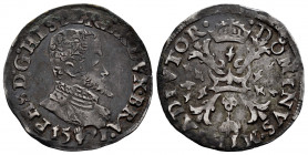 Philip II (1556-1598). 1/10 escudo Felipe. 1571. Antwerpen. (Tauler-873). (Vanhoudt-308AN). (Vti-821). Ag. 3,40 g. Scarce. Choice VF/VF. Est...140,00....