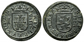 Philip III (1598-1621). 8 maravedis. 1604. Segovia. (Cal-326). Ae. 6,59 g. Choice VF. Est...35,00. 

Spanish Description: Felipe III (1598-1621). 8 ...