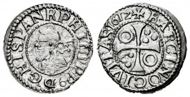 Philip III (1598-1621). 1/2 croat. 1612. Barcelona. (Cal-375). (Cru C.G-4342b). Ag. 1,61 g. When the engraver arrived at the CI in BARCINO, he believe...