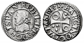 Philip III (1598-1621). 1/2 croat. 1613/2. Barcelona. (Cal-377). Ag. 1,43 g. Overdate. VF. Est...70,00. 

Spanish Description: Felipe III (1598-1621...