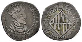 Philip III (1598-1621). 1 real. Mallorca. (Cal-466). (Cru C.G-4256). Ag. 2,19 g. Four-petal flower in the second quarter. Rare. Almost VF. Est...150,0...