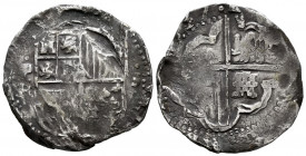 Philip IV (1621-1665). 8 reales. 1637. Potosí. TR. (Cal-1463). Ag. 26,10 g. Scarce. Striking defects. Choice F. Est...350,00. 

Spanish Description:...
