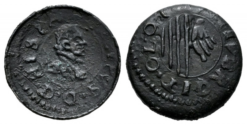 Catalan Revolt (1640-1652). Philip IV. Dinero. Olot (Gerona). (Cal-170). (Cru C....