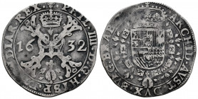 Philip IV (1621-1665). 1/2 patagon. 1632. Brussels. (Tauler-2445). (Vti-762). (Vanhoudt-646 BS). Ag. 13,17 g. VF. Est...150,00. 

Spanish Descriptio...