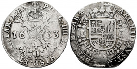 Philip IV (1621-1665). 1 patagon. 1633. Brussels. (Tauler-2620). (Vanhoudt-645 BS). (Vti-1006). Ag. 27,63 g. VF. Est...110,00. 

Spanish Description...