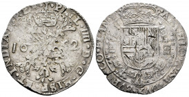 Philip IV (1621-1665). 1 patagon. 1652. Bruges. (Tauler-2683). (Vanhoudt-645.BG). (Vti-1079). Ag. 28,00 g. VF. Est...120,00. 

Spanish Description: ...