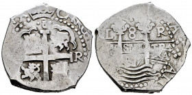 Charles II (1665-1700). 8 reales. 1687. Lima. R. (Cal-592). Ag. 27,05 g. Scarce. VF. Est...250,00. 

Spanish Description: Carlos II (1665-1700). 8 r...