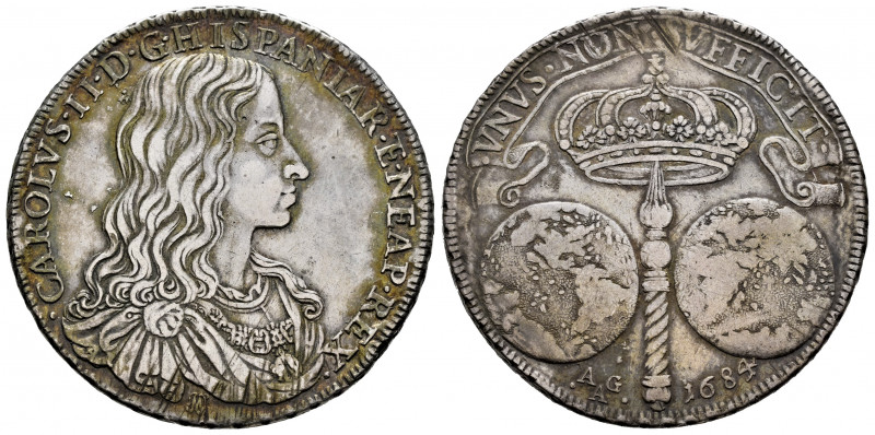 Charles II (1665-1700). Ducat. 1684. Naples. AG/A. (Tauler-3198). (Vti-191). (Mi...