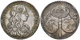Charles II (1665-1700). Ducat. 1684. Naples. AG/A. (Tauler-3198). (Vti-191). (Mir-292). Ag. 28,01 g. Beautiful old cabinet tone. Hairlines from strike...