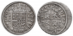 Philip V (1700-1746). 1 real. 1726. Madrid. A. (Cal-437). Ag. 2,95 g. Choice VF/VF. Est...40,00. 

Spanish Description: Felipe V (1700-1746). 1 real...