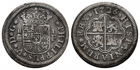 Philip V (1700-1746). 1 real. 1726. Segovia. F. (Cal-624). Ag. 2,40 g. Choice F. Est...40,00. 

Spanish Description: Felipe V (1700-1746). 1 real. 1...
