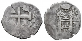 Philip V (1700-1746). 2 reales. 1719. Lima. M. (Cal-732). Ag. 6,29 g. Double assayer. Double date. Choice VF. Est...150,00. 

Spanish Description: F...