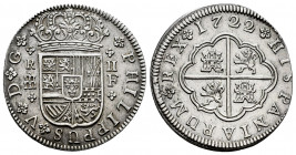 Philip V (1700-1746). 2 reales. 1722. Segovia. F. (Cal-956). Ag. 4,66 g. Choice VF. Est...100,00. 

Spanish Description: Felipe V (1700-1746). 2 rea...