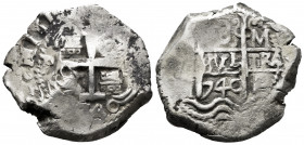 Philip V (1700-1746). 8 reales. 1740. Potosí. M. (Cal-1578). Ag. 26,95 g. Double date. VF. Est...250,00. 

Spanish Description: Felipe V (1700-1746)...
