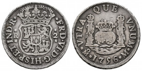 Ferdinand VI (1746-1759). 2 reales. 1756. México. M. (Cal-299). Ag. 6,60 g. Almost VF. Est...65,00. 

Spanish Description: Fernando VI (1746-1759). ...
