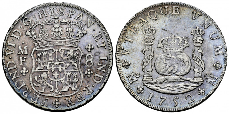 Ferdinand VI (1746-1759). 8 reales. 1752. México. MF. (Cal-477). Ag. 27,01 g. Fa...