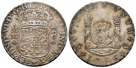 Ferdinand VI (1746-1759). 8 reales. 1756. México. MM. (Cal-491). Ag. 26,91 g. Toned. Almost XF. Est...600,00. 

Spanish Description: Fernando VI (17...