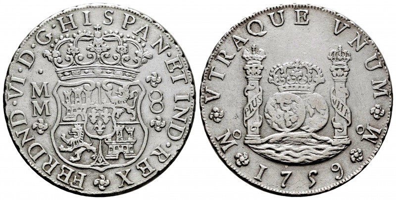 Ferdinand VI (1746-1759). 8 reales. 1759. México. MM. (Cal-495). Ag. 26,72 g. Cl...