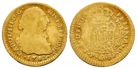 Charles III (1759-1788). 1 escudo. 1781/71. Popayán. SF. (Cal-1424). (Restrepo-54-18). Au. 3,14 g. Scarce. Choice F/F. Est...120,00. 

Spanish Descr...