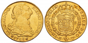 Charles III (1759-1788). 4 escudos. 1788. Sevilla. C. (Cal-1904). Au. 13,48 g. Almost VF/Choice VF. Est...600,00. 

Spanish Description: Carlos III ...