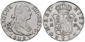 Charles IV (1788-1808). 8 reales. 1808. Madrid. FA. (Cal-944). Ag. 26,27 g. Almost XF. Est...200,00. 

Spanish Description: Carlos IV (1788-1808). 8...