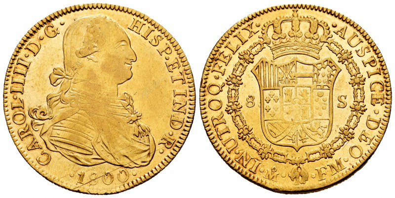 Charles IV (1788-1808). 8 escudos. 1800. México. FM. (Cal-1641). (Cal onza-1033)...