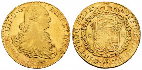 Charles IV (1788-1808). 8 escudos. 1807. México. TH. (Cal-1653). (Cal onza-1044). Au. 27,04 g. Almost VF/VF. Est...1100,00. 

Spanish Description: C...