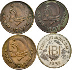 Civil War (1936-1939). Complete series. 1937. Ibi (Alicante). (Cal-16/19). Scarce. F/Choice VF. Est...220,00. 

Spanish Description: Guerra Civil (1...