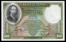 1.000 pesetas. 1931. Madrid. (Ed-362). April 25, José Zorrilla. Without serie. Slight corner bend. Almost MS. Est...800,00. 

Spanish Description: 1...