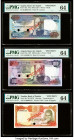 Angola Banco De Angola 500; 1000 Escudos 1972 Pick 102s; 103s Two Specimen PMG Choice Uncirculated 64 (2); Zambia Bank of Zambia 1 Kwacha ND (1973) Pi...