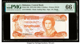 Bahamas Central Bank 5 Dollars 1974 (ND 1984) Pick 45b PMG Gem Uncirculated 66 EPQ. 

HID09801242017

© 2022 Heritage Auctions | All Rights Reserved