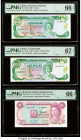 Belize, Bermuda & East Caribbean States Group Lot of 5 Graded Examples PMG Superb Gem Unc 67 EPQ; Gem Uncirculated 66 EPQ (3); Choice Uncirculated 63....