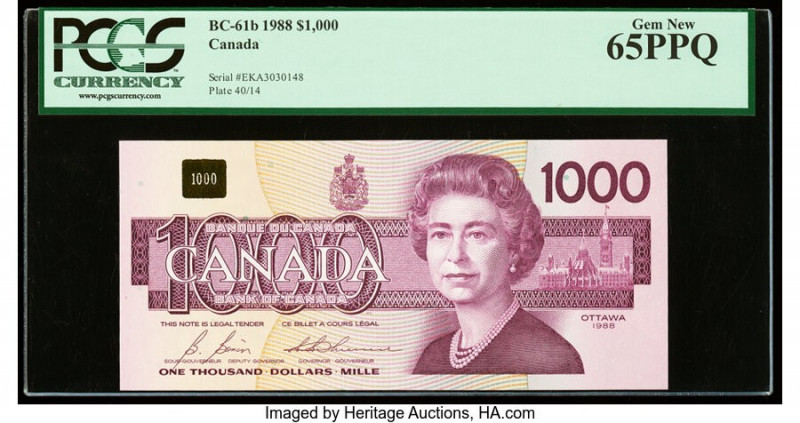 Canada Bank of Canada $1000 1988 BC-61b PCGS Gem New 65PPQ. 

HID09801242017

© ...